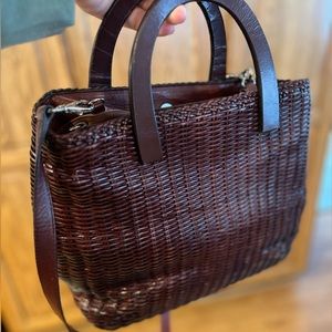 Vintage Fossil Woven Top Handle Bag #75082